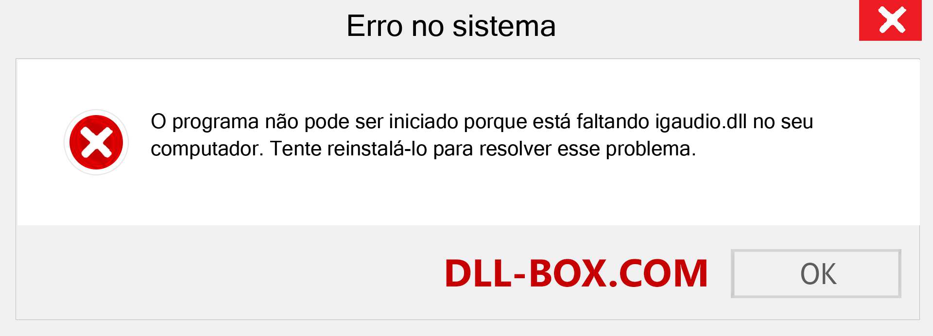 Arquivo igaudio.dll ausente ?. Download para Windows 7, 8, 10 - Correção de erro ausente igaudio dll no Windows, fotos, imagens